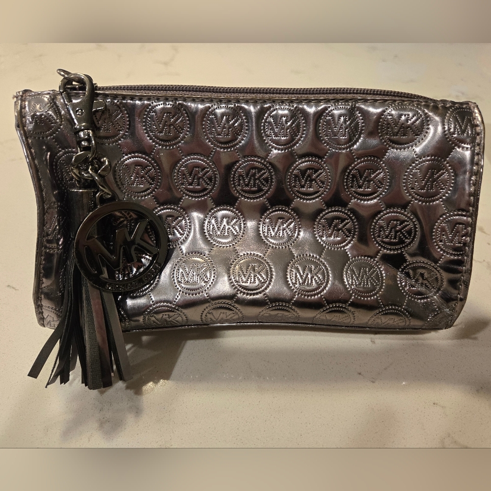 2 FOR $20 ITEM- Michael Kors Silver Cosmetic Bag